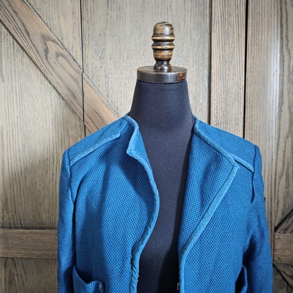 St. John Teal Knit Jacket - Picture 2 of 5